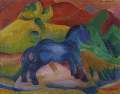Kleines blaues Pferd Kinderbild, 1912 von Franz Marc