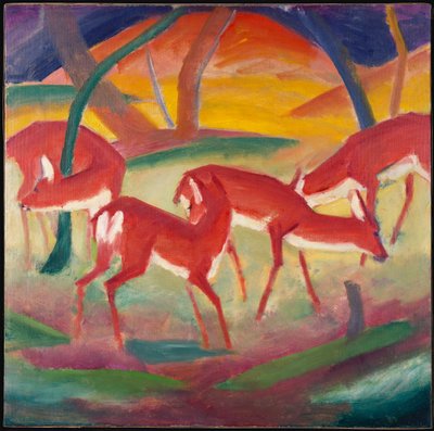 Rothirsch 1 von Franz Marc