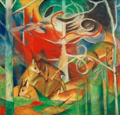 Rehe im Walde I von Franz Marc