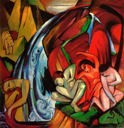 Der Wasserfall von Franz Marc