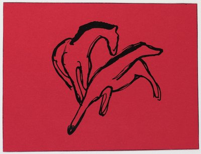 Zwei Pferde von Franz Marc