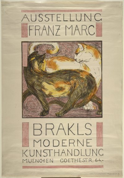Zwei Katzen von Franz Marc