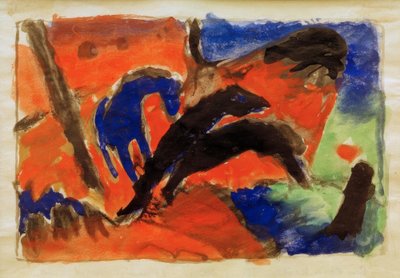 Zwei Pferde (Springende Pferde) von Franz Marc
