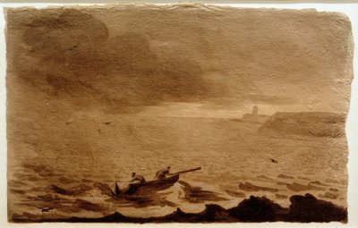 Küstenlandschaft bei aufziehendem Sturm von Franz Pforr