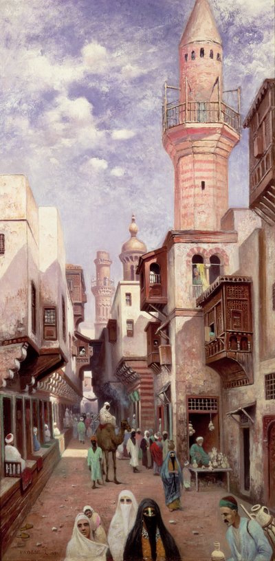 Eine arabische Straßenszene von Franz Wilhelm Odelmark