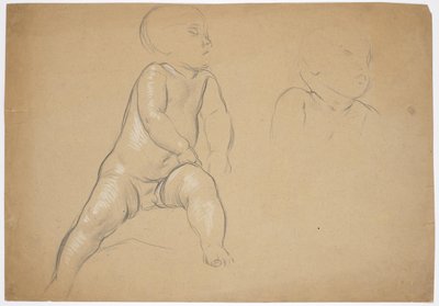 Kinderaktstudie von Franz von Matsch