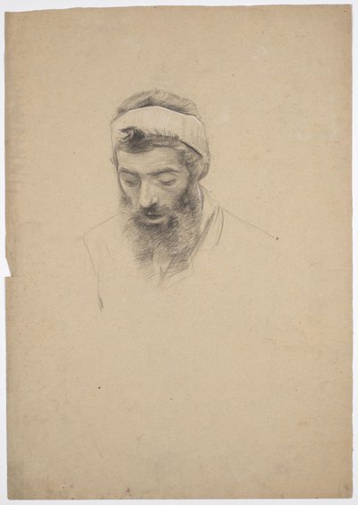 Studie eines Bärtigen von Franz von Matsch