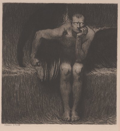 Luzifer, ca. 1890 von Franz von Stuck