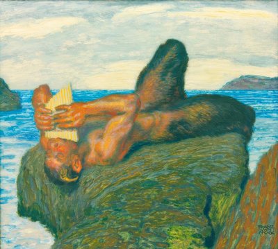 Faun, der Syrinx am Meer spielt von Franz von Stuck