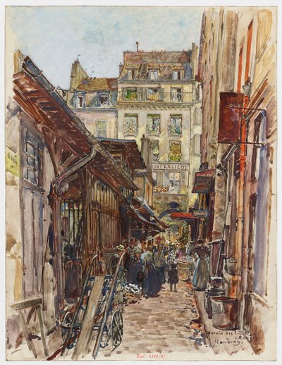 Inneres des Marktes der Enfants-Rouges von Frederic Anatole Houbron