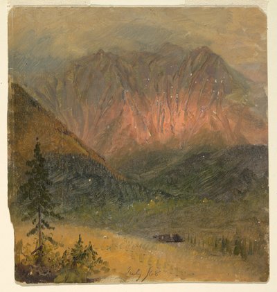 Alpenstudie eines Sonnenuntergangs von Frederic Edwin Church