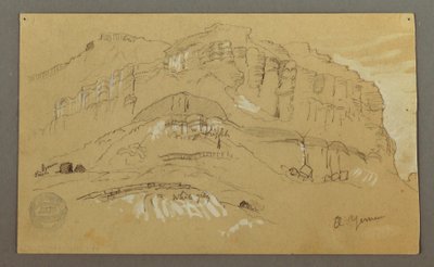 El Yemen Tal, Arabien: Felswand von Frederic Edwin Church