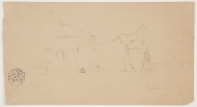 Schwimmender Eisberg mit Segelboot von Frederic Edwin Church