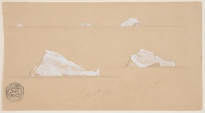 Schwimmende Eisberge von Frederic Edwin Church