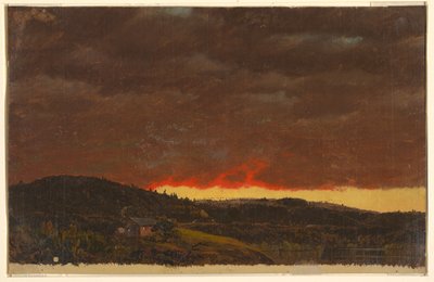 Sonnenuntergang im Hudson Valley von Frederic Edwin Church