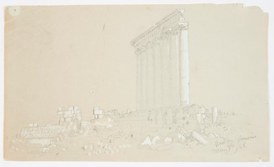 Tempel des Jupiter bei Sonnenaufgang, Baalbek von Frederic Edwin Church