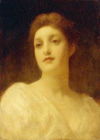 Der Kopf eines Mädchens von Frederic Leighton