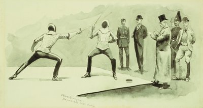 Fechten an Dickels Akademie von Frederic Remington