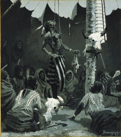 Mandan-Einweihungszeremonie von Frederic Remington