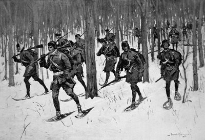 Der Marsch der Rogers Rangers von Frederic Remington