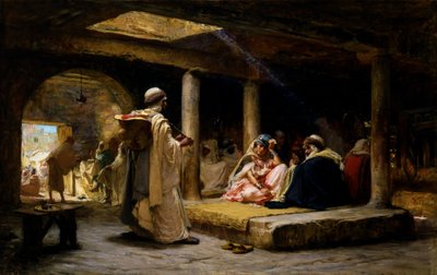Café in Biskra, Algerien, 1884 von Frederick Arthur Bridgman