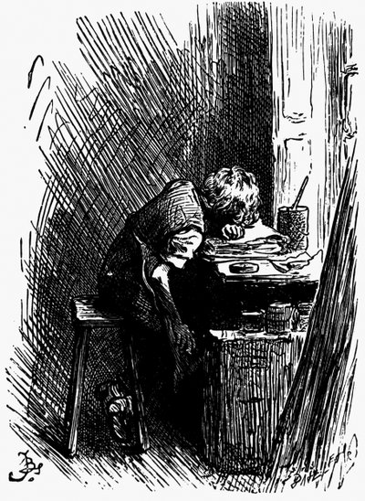 Dickens im Schwarzlager, 1880er Jahre von Frederick Barnard