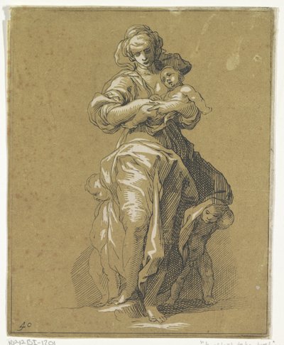 Caritas mit drei Kindern von Frederick Bloemaert
