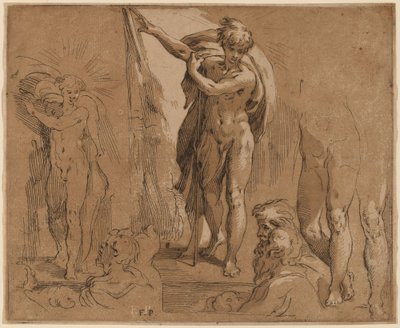 Johannes der Täufer von Frederick Bloemaert after Parmigianino