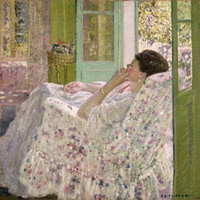 Nachmittag - Gelbes Zimmer von Frederick Carl Frieseke