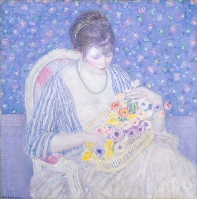 Der Blumenkorb, ca. 1913-17 von Frederick Carl Frieseke