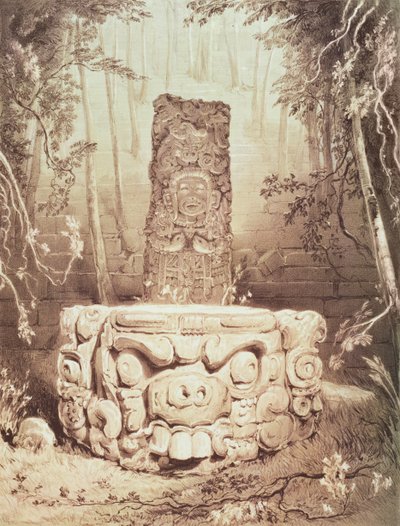 Maya-Tempel, Honduras von Frederick Catherwood
