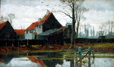 Bauerngebäude, ca. 1889 von Frederick Cayley Robinson