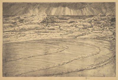 Starke Brandung, Flut, Easthampton, 1920 von Frederick Childe Hassam