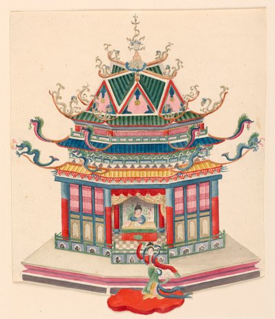Entwurf für einen chinesischen Pavillon von Frederick Crace