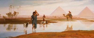 Überschwemmung des Nils mit den Pyramiden von Frederick Goodall