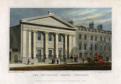 Die Unitarische Kapelle, Finsbury, London, 1828 von Frederick James Havell