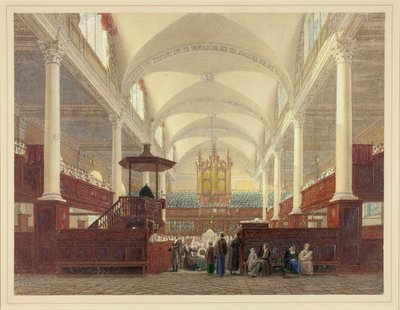 Innenraum der Christ Church von Frederick Mackenzie