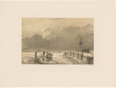 Eislandschaft mit Leuchtturm von Frederik Hendrik Weissenbruch