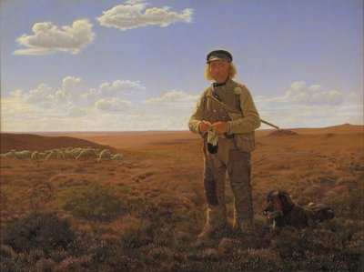 Ein jütländischer Schäfer auf den Mooren von Frederik Vermehren