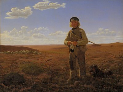 Ein Jütländischer Schäfer auf den Mooren von Frederik Vermehren