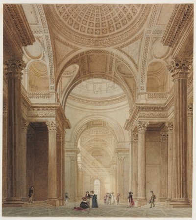 Innenansicht des Pantheon in Paris von Fredrick Nash