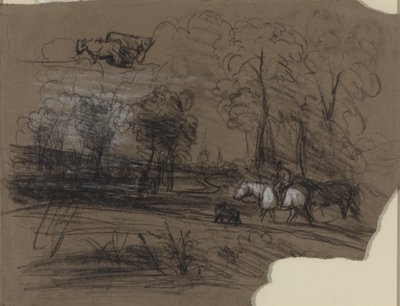 Reiter auf dem Land von French 19th Century