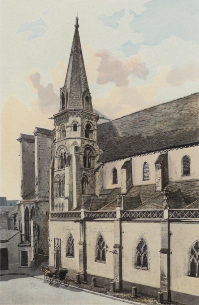 Auxerre, Kirche Saint-Eusebe, Seitenfassade N von French Photographer