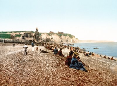 Strand und weiße Klippen in Dieppe von French Photographer