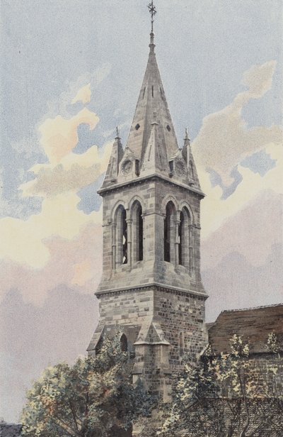 Bourbonne-les-Bains, Kirche, Turm und Spitze von French Photographer