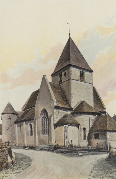 Druyes, Kirche, Gesamtansicht SE von French Photographer