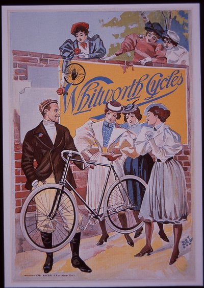 Werbung für Whitworth Fahrräder von French School