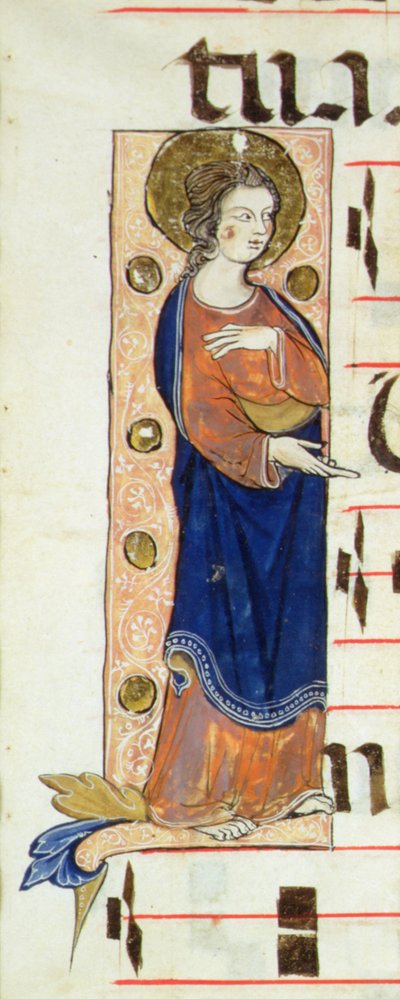 Ein Apostel, möglicherweise St. Johannes, ca. 1320 von French School