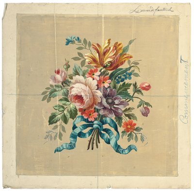 Aubusson-Design für eine Stuhllehne von French School