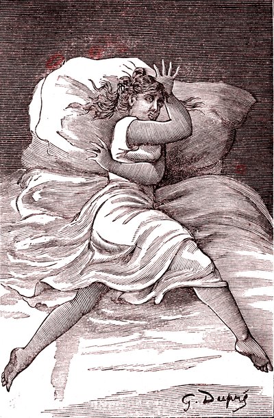 Grenzen der Hysterie. 1887 (Gravur) von French School